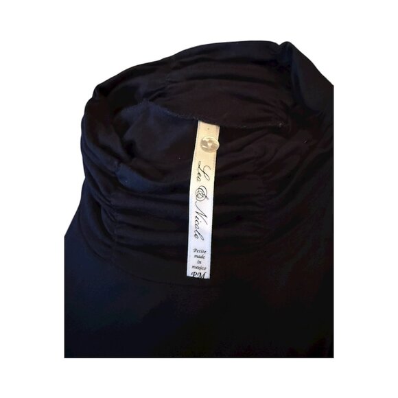 Lea & Nicole Women’s Long-Sleeve Turtleneck Top – Black Petite Medium - Picture 3 of 3